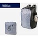 RUCKZACK Falt-Rucksack, grau, schwarz