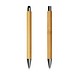 Bambus Schreibset, Touch-Kugelschreiber und Druckbleistift