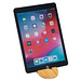 Tablet- und Smartphonehalter aus Bambus, beige