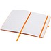 Teak A5 Hardcover Notizbuch, liniert, aus recyceltem Material, orange