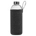 Trinkflasche aus Glas mit Neoprenüberzug, 1.000ml, anthrazit