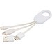 Troop 4-in-1 Ladekabel aus recyceltem Kunststoff, weiss