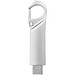 Typ C USB Stick 3.0 mit Karabiner, silber, 128GB