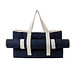 VINGA Volonne AWARE™ Strandtasche aus recyceltem Canvas, navy blau, off white