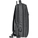 Wasserabweisender Rucksack aus Nylon, schwarz