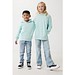 Iqoniq Yengo KidsHoodie mit Seitentaschen aus rec. Baumwolle, crushed mint, 34