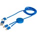 Alasia 150 cm 5-in-1 Kabel aus recyceltem Kunststoff für Datenübertragung und 27W Schnellladung, royalblau