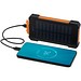 Altair 10 W 5000 mAh robuste Solar Powerbank aus recyceltem Kunststoff mit integrierter Taschenlampe, schwarz