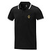 Amarago Polo mit abgesetztem Rand für Herren, schwarz, 3XL