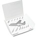 Geschenkartikel: ROMINOX® Key Tool Airplane / Flugzeug (19 Funktionen) im Motiv-Mäppchen Werkzeug, silber