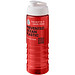 H2O Active® Eco Treble 750 ml Sportflasche mit Stülpdeckel & Trinkklappe, rot, weiß