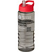 H2O Active® Eco Treble 750 ml Sportflasche mit Stülpdeckel & Trinktülle, kohle, weiß
