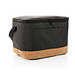 Impact AWARE™ XL RPET Two-Tone Kühltasche mit Korkdetail, schwarz