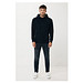 Iqoniq Rila Lightweight Hoodie aus recycelter Baumwolle, schwarz, XXL