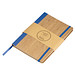 Notizbuch aus Bambus, blau