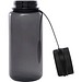 Ryder 900 ml RCS-zertifizierte RPET-Sportflasche mit Multifunktionsdeckel, schwarz