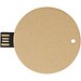 USB-Stick 2.0 rund aus recyceltem Papier, Kraftpapier, 64GB