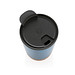 XD COLLECTION GRS rPP Edelstahl-Kaffeebecher mit Kork, blau
