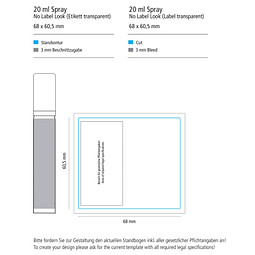 Sonnenschutzspray transp. LSF 30 - No Label Look, inkl. Druck, 20 ml Pocket Spray