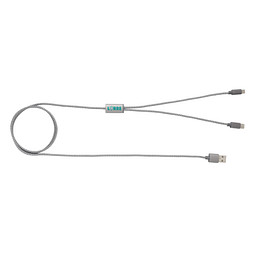 XD COLLECTION 3-in-1 umwobenes Kabel, grau