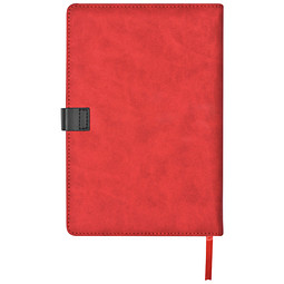 A5 Notizbuch mit Visitenkartenmappe, rot