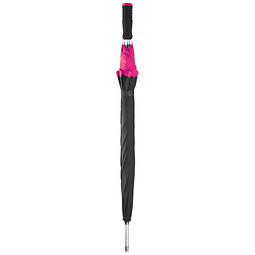 Automatik-Regenschirm Border, schwarz/pink
