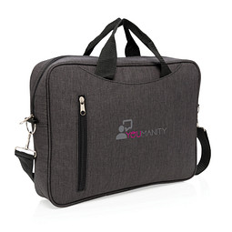 Mitarbeitergeschenk Businesstasche Basic – anthrazit – mit Logo bedruckt 15 Zoll für das Onboarding als funktionale Laptoptasche