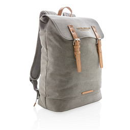 XD COLLECTION Laptop-Rucksack Canvas, PVC frei, grau