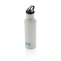 XD COLLECTION Sportflasche Deluxe aus Edelstahl, 710 ml, weiß