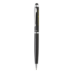 SWISS PEAK® Drehkugelschreiber Deluxe Stylus, blaue Mine, schwarz, silber