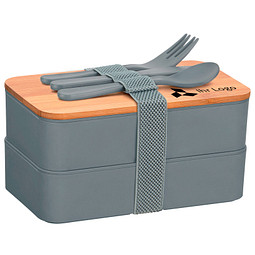 Doppel-Lunchbox Emma, grau