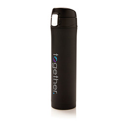 XD COLLECTION Vakuum Flasche Easy Lock, 450 ml, schwarz