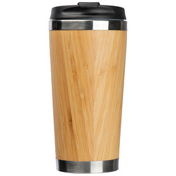 Edelstahlbecher Bambus, 400 ml