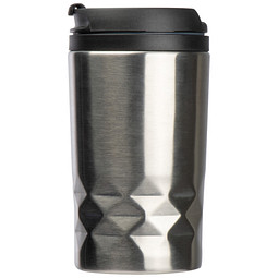 Edelstahlbecher mit Deckel Roma, 250 ml, grau