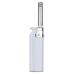 Feuerzeug mit Aufsatz für Kerzen, weiss