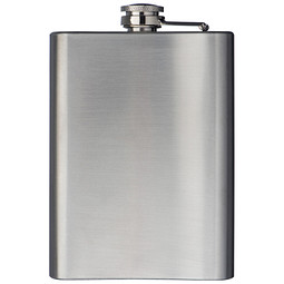 Flachmann aus Edelstahl, 237 ml, grau