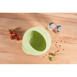 Firmengeschenk Essensbehälter ToGo Deluxe – grasgrün – mit Logo bedruckt 1,0l 100% recycelbar BPA-frei nachhaltiger Mehrwegbehälter