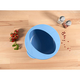 Mitarbeitergeschenk Essensbehälter Deluxe 2,2l – trend-blau – mit individuellem Werbedruck 100% recycelbar BPA-frei nachhaltiges Mehrweggeschirr
