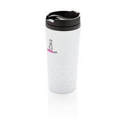 XD COLLECTION Geometrischer Becher, 300 ml, weiß
