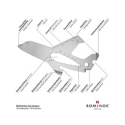 ROMINOX® Key Tool Airplane / Flugzeug (18 Funktionen) im Motiv-Mäppchen Merry Christmas