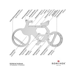 ROMINOX® Key Tool Bicycle / Fahrrad (19 Funktionen) im Motiv-Mäppchen Merry Christmas