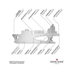 ROMINOX® Key Tool Cargo Ship / Containerschiff (19 Funktionen) im Motiv-Mäppchen Frohe Ostern, grün
