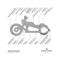 ROMINOX® Key Tool Motorbike / Motorrad (21 Funktionen) im Motiv-Mäppchen Merry Christmas