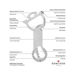 ROMINOX® Key Tool Snake (18 Funktionen) im Motiv-Mäppchen Osterhase, grün