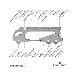 ROMINOX® Key Tool Truck / LKW (22 Funktionen) im Motiv-Mäppchen Osterhase, grün