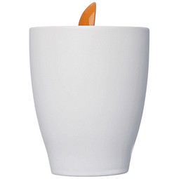 Porzellantasse mit Löffel, 250 ml, orange