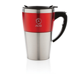XD COLLECTION Isolierbecher Highland, 350 ml, rot/silber