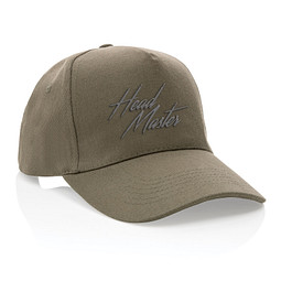 Impact 5 Panel Kappe aus 280gr rCotton mit AWARE Tracer, grün