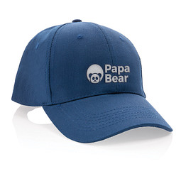 Impact 6 Panel Kappe aus 280gr rCotton mit AWARE Tracer, navy blau
