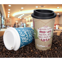 Kaffeebecher Premium, 350 ml, schwarz